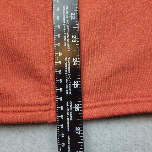 LL Bean Mens Hooded Jacket Size XL Orange Gray Full Zip Gorpcore Hiking Casual - Picture 4 of 9